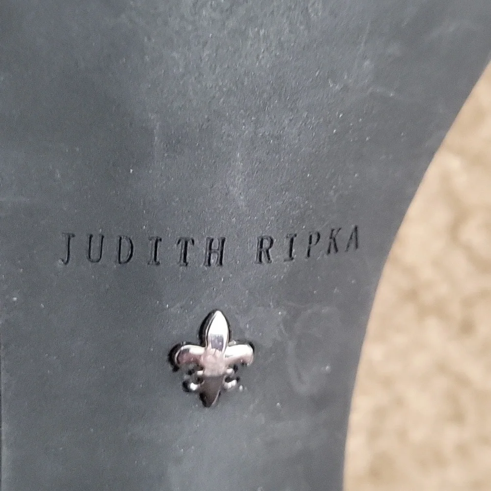 Judith Ripka Grey Snakeskin Leather Sandle Size 9.5 M - Picture 9 of 13